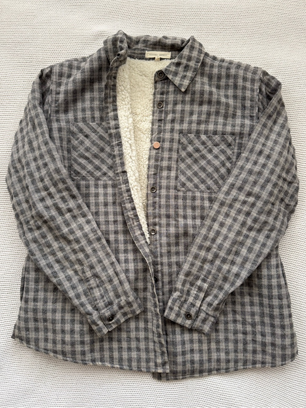 Gilded Intent Gray Plaid Button Down Shirt